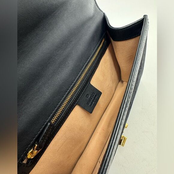 Auth Gucci Black Velvet GG Monogram Sherry Line Small Sylvie Shoulder Bag - Picture 14 of 16
